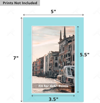 10 Pack Mixed Color Picture Mats 5x7 For 4x6+backing+bags