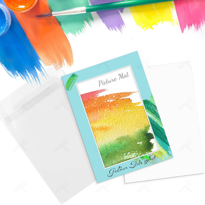10 Pack Mixed Color Picture Mats 5x7 For 4x6+backing+bags