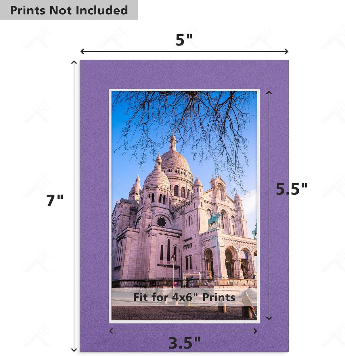 10 Pack Mixed Color Picture Mats 5x7 For 4x6+backing+bags