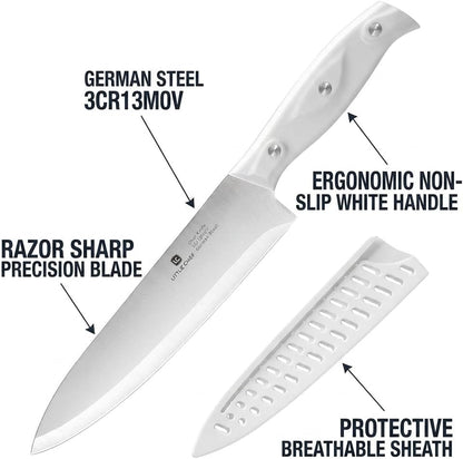 3PCS Chef Knife, Ultra Sharp Kitchen Knife, High Carbon Stainless Steel Chef knife set
