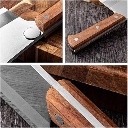 Chef Knife in High Meat Cleaver, Butcher Knife, Professional Bone Cleaver Knife,kitchen cleaver,Chef knife cleaver with gift box(German Steel Kitc