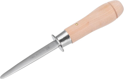 Oyster Knife Shucker Opener Stainless Steel with Long Wood Handle Labor Saving Tool for Oyster Clam Seafood Lovers