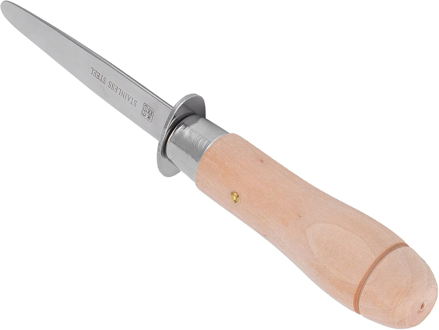 Oyster Knife Shucker Opener Stainless Steel with Long Wood Handle Labor Saving Tool for Oyster Clam Seafood Lovers