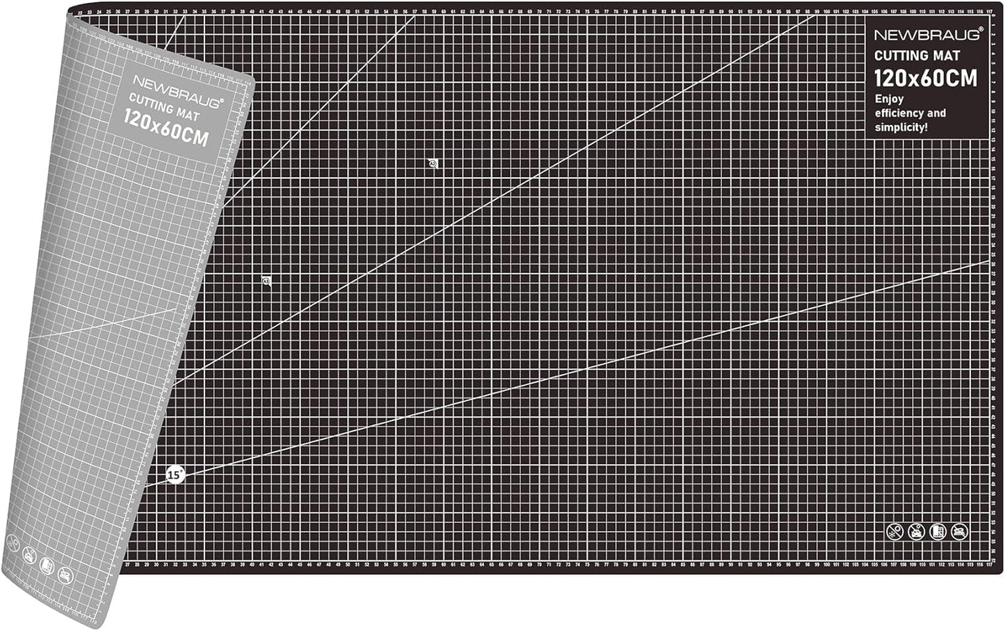 9'' × 12'' Professional Self Healing Cutting Double Sided 5-Ply Mat, Best Gridded Rotary Cutting Board for Quilting, Sewing, Craft, Fabric & Scrapbooking (Green/Black)…