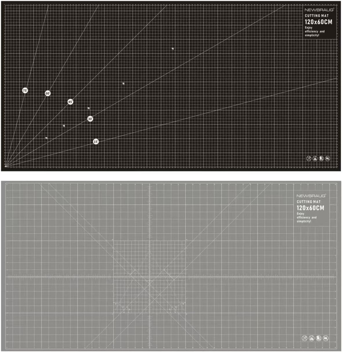 9'' × 12'' Professional Self Healing Cutting Double Sided 5-Ply Mat, Best Gridded Rotary Cutting Board for Quilting, Sewing, Craft, Fabric & Scrapbooking (Green/Black)…