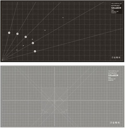 9'' × 12'' Professional Self Healing Cutting Double Sided 5-Ply Mat, Best Gridded Rotary Cutting Board for Quilting, Sewing, Craft, Fabric & Scrapbooking (Green/Black)…