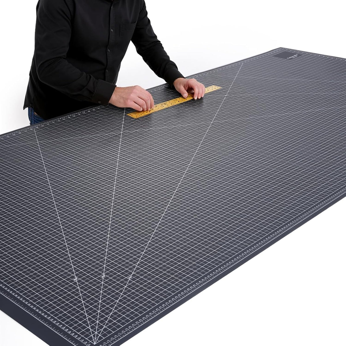 9'' × 12'' Professional Self Healing Cutting Double Sided 5-Ply Mat, Best Gridded Rotary Cutting Board for Quilting, Sewing, Craft, Fabric & Scrapbooking (Green/Black)…