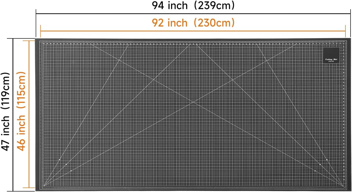 9'' × 12'' Professional Self Healing Cutting Double Sided 5-Ply Mat, Best Gridded Rotary Cutting Board for Quilting, Sewing, Craft, Fabric & Scrapbooking (Green/Black)…