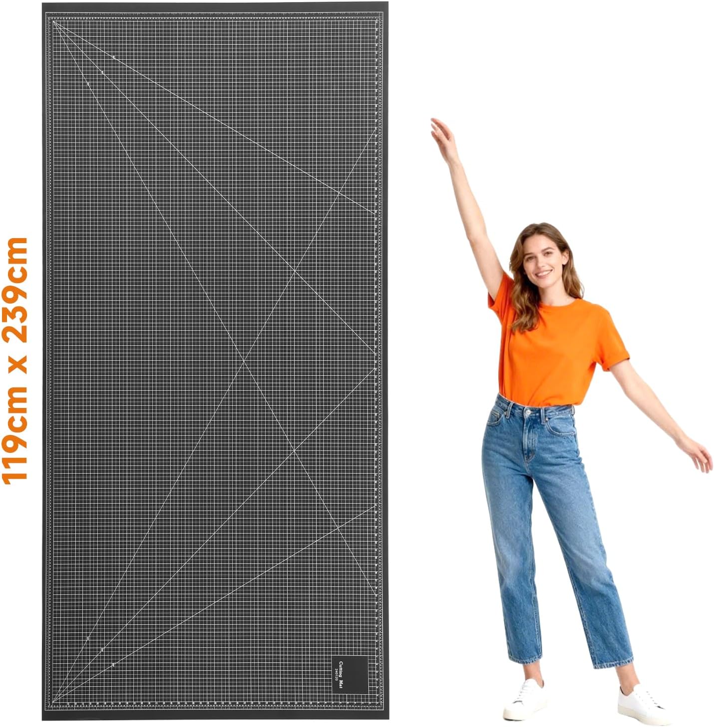 9'' × 12'' Professional Self Healing Cutting Double Sided 5-Ply Mat, Best Gridded Rotary Cutting Board for Quilting, Sewing, Craft, Fabric & Scrapbooking (Green/Black)…
