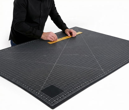 9'' × 12'' Professional Self Healing Cutting Double Sided 5-Ply Mat, Best Gridded Rotary Cutting Board for Quilting, Sewing, Craft, Fabric & Scrapbooking (Green/Black)…