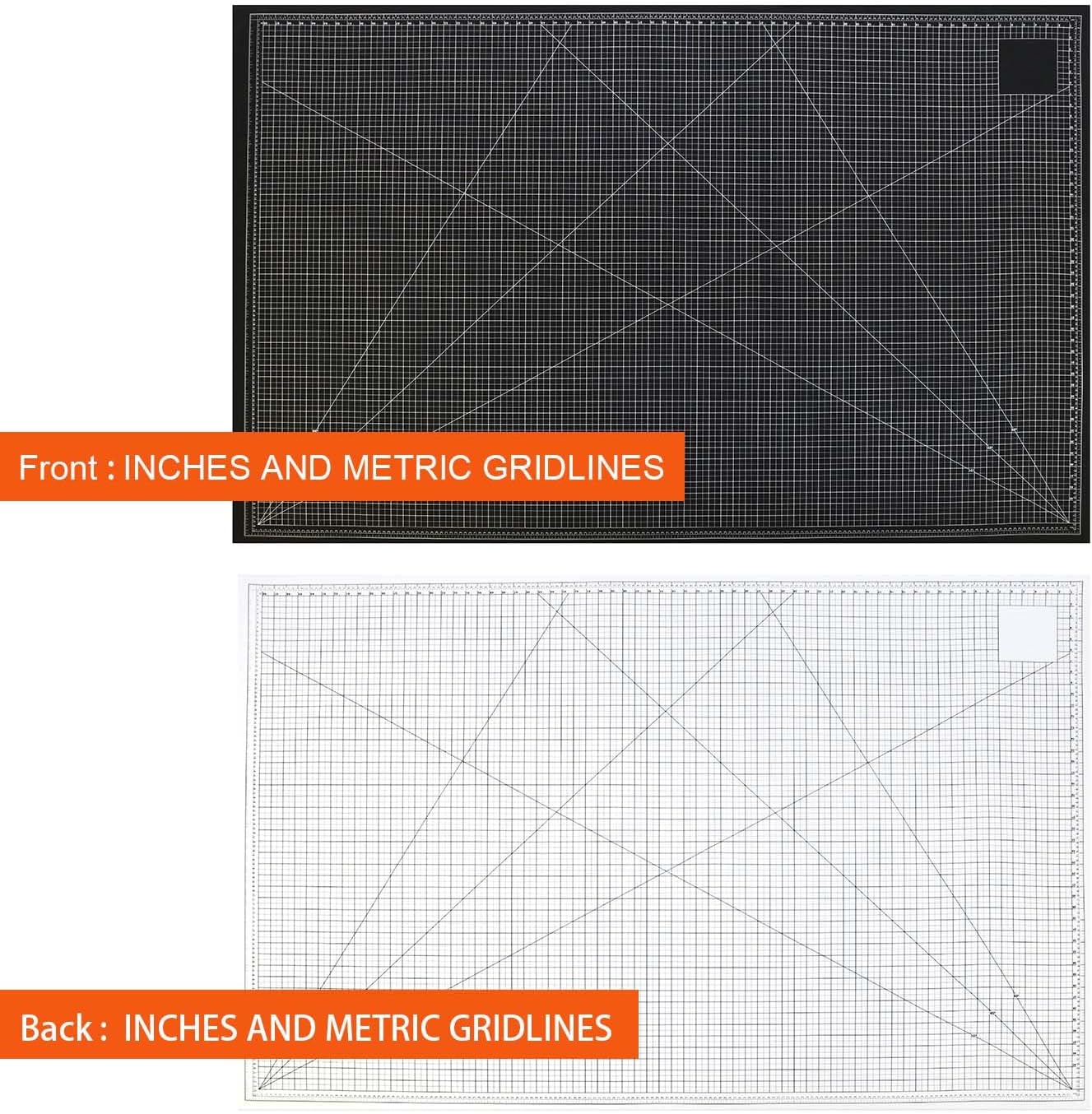 9'' × 12'' Professional Self Healing Cutting Double Sided 5-Ply Mat, Best Gridded Rotary Cutting Board for Quilting, Sewing, Craft, Fabric & Scrapbooking (Green/Black)…