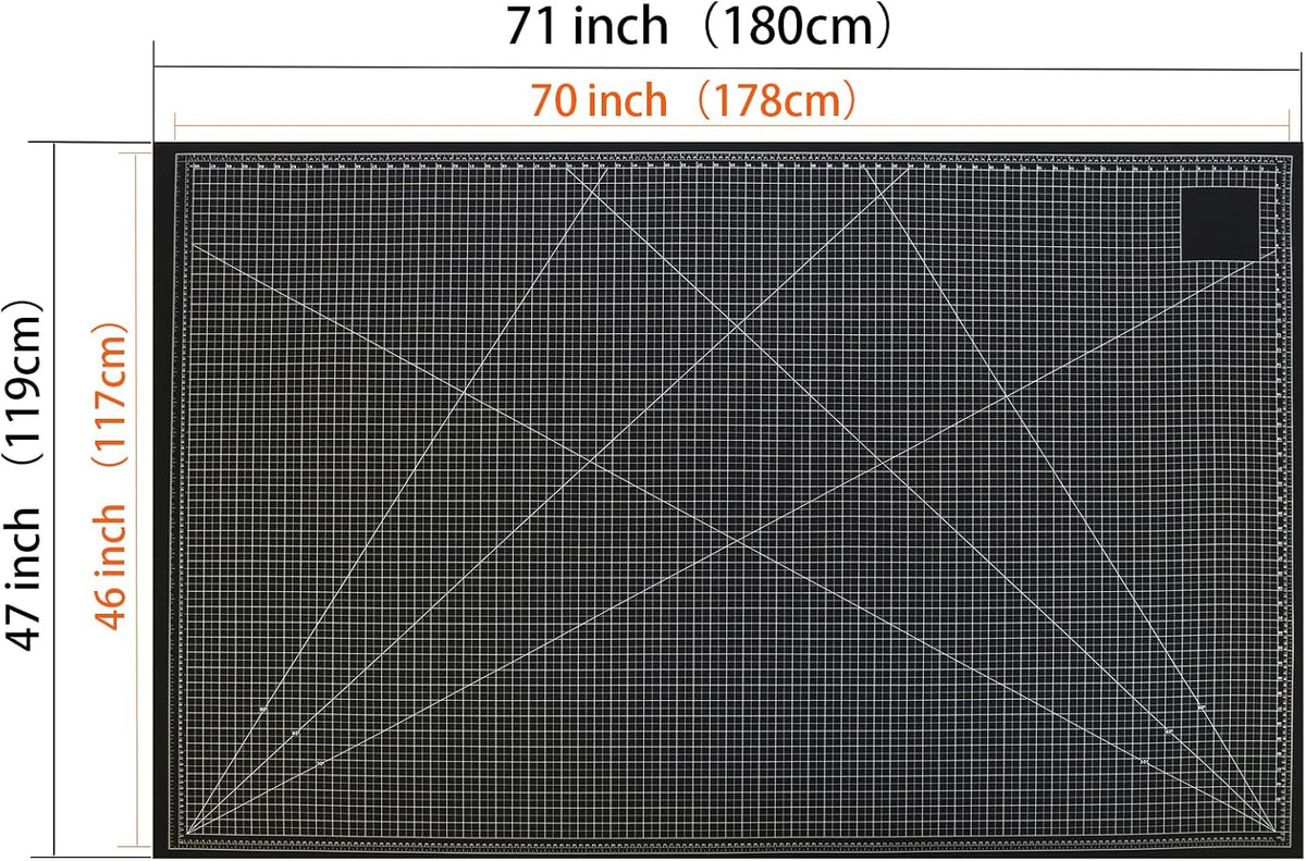 9'' × 12'' Professional Self Healing Cutting Double Sided 5-Ply Mat, Best Gridded Rotary Cutting Board for Quilting, Sewing, Craft, Fabric & Scrapbooking (Green/Black)…