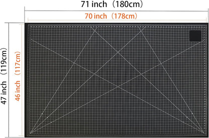 9'' × 12'' Professional Self Healing Cutting Double Sided 5-Ply Mat, Best Gridded Rotary Cutting Board for Quilting, Sewing, Craft, Fabric & Scrapbooking (Green/Black)…