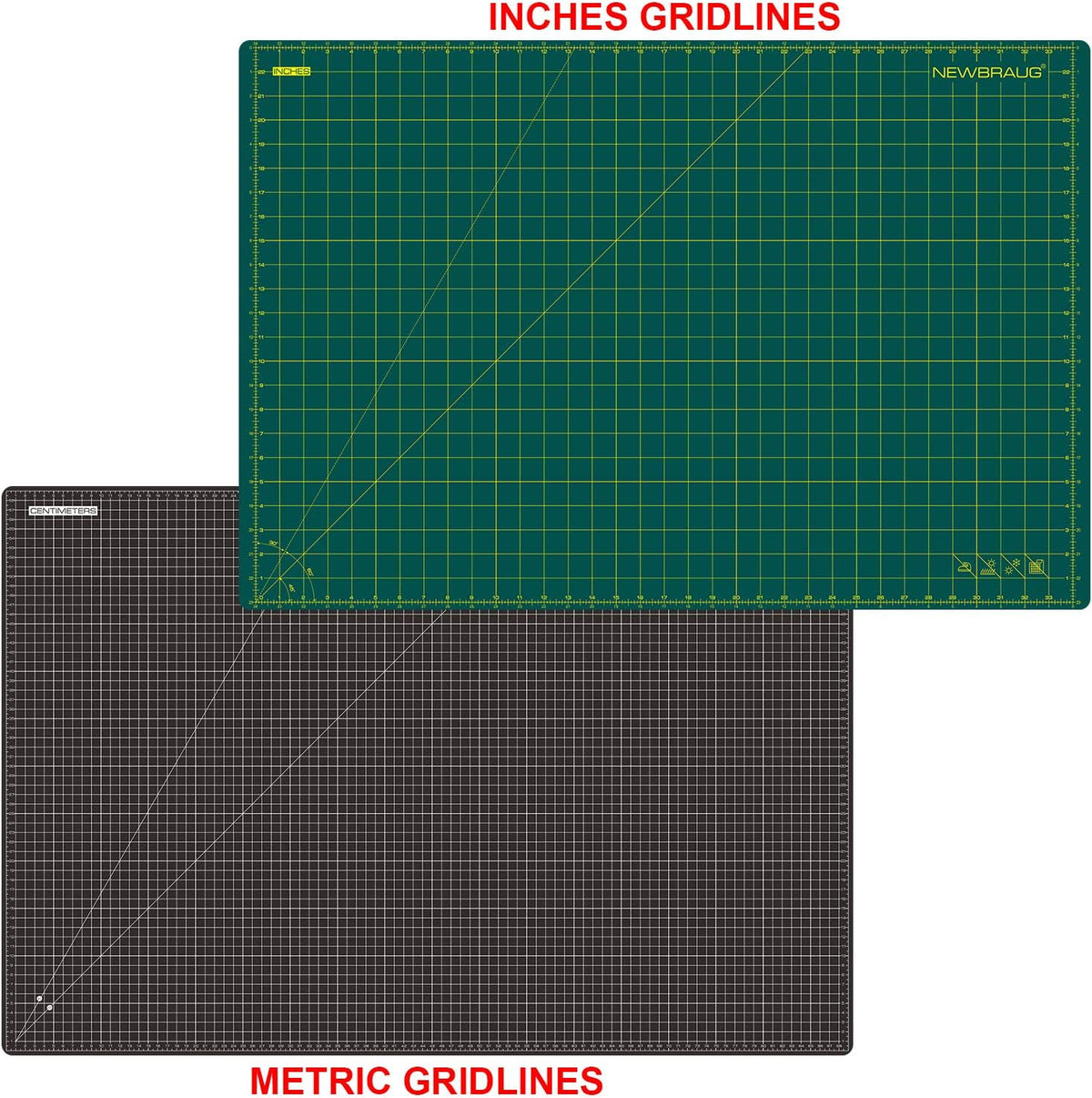 9'' × 12'' Professional Self Healing Cutting Double Sided 5-Ply Mat, Best Gridded Rotary Cutting Board for Quilting, Sewing, Craft, Fabric & Scrapbooking (Green/Black)…