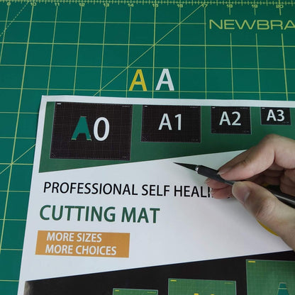 9'' × 12'' Professional Self Healing Cutting Double Sided 5-Ply Mat, Best Gridded Rotary Cutting Board for Quilting, Sewing, Craft, Fabric & Scrapbooking (Green/Black)…