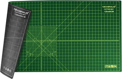 9'' × 12'' Professional Self Healing Cutting Double Sided 5-Ply Mat, Best Gridded Rotary Cutting Board for Quilting, Sewing, Craft, Fabric & Scrapbooking (Green/Black)…