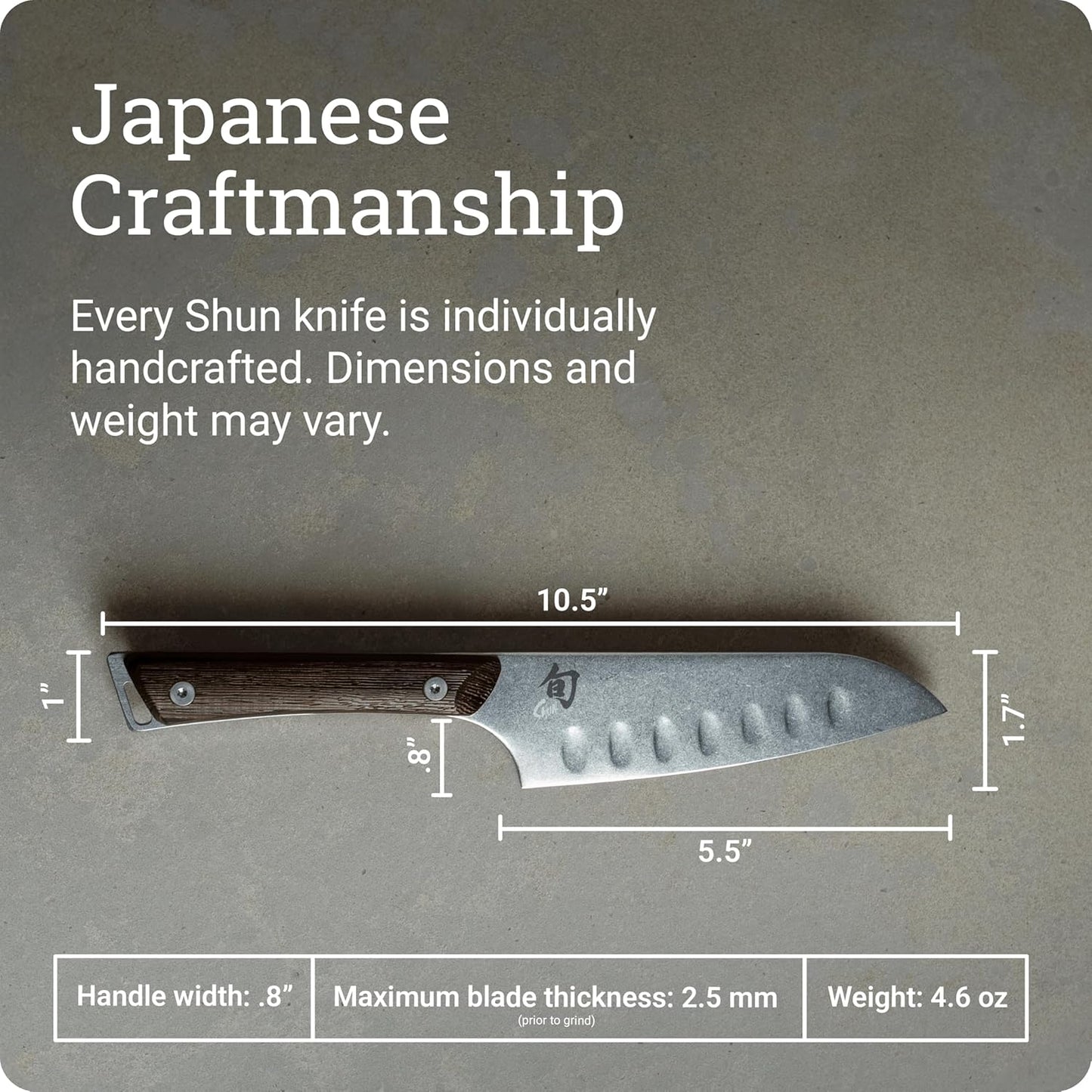 Kanso 5.5" Hollow Ground Santoku Knife, Handcrafted Japanese All Purpose Knife, AUS10A Stainless Steel Blade, Tagayasan Handle, Versatile Japanese Cutting Tool for Professional and Home Chefs