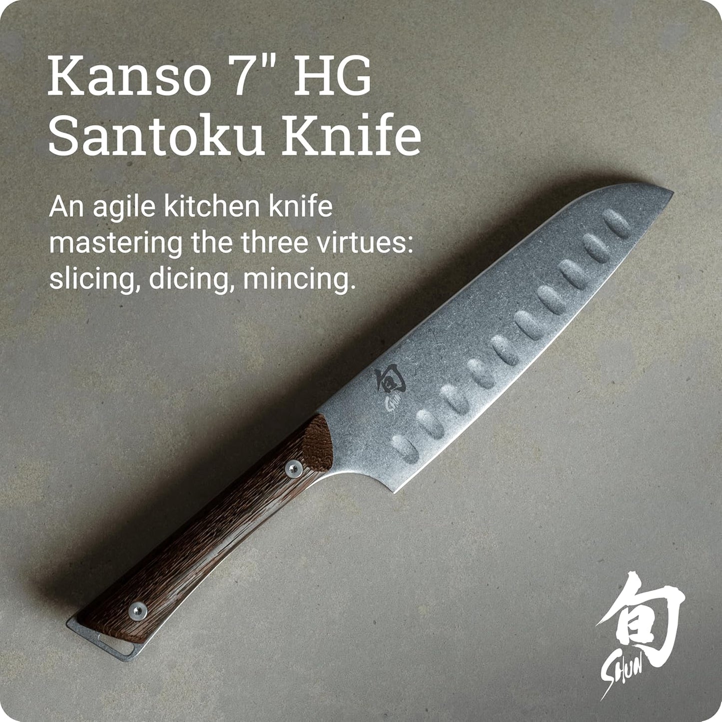 Kanso 5.5" Hollow Ground Santoku Knife, Handcrafted Japanese All Purpose Knife, AUS10A Stainless Steel Blade, Tagayasan Handle, Versatile Japanese Cutting Tool for Professional and Home Chefs