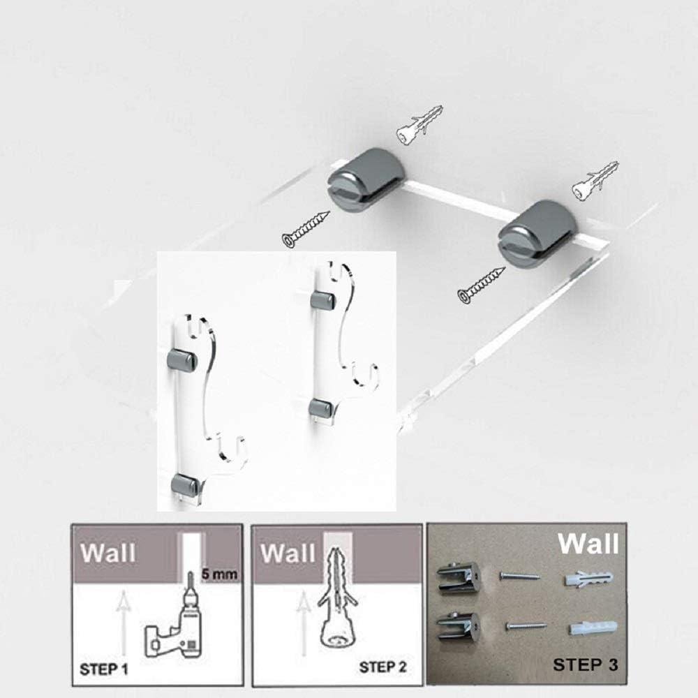 Sword Stand Sword Hook wo-Layer Wall-Mounted Samurai Sword Stand Display Stand Sword Stand Sword Holder Support All Swords (Transparent)