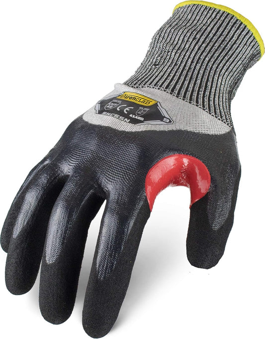 Ironclad Command Touchscreen Nitrile Cut Resistant Glove; Sandy Nitrile Coating, Touchscreen Infused Palm, A5 Cut Resistant, Sized XS, S, M, L, XL, XXL (1 Pair), SKC5SN-04-L, Large