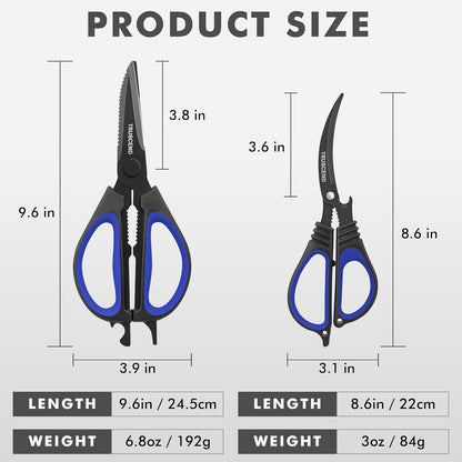 Multi-Purpose Fishing, Heavy Duty Kitchen for Cutting, 2 Pack Of Hardened SS Provide Superior Rust & Corrosion-Resistance, Multi-Function Fishing Tools