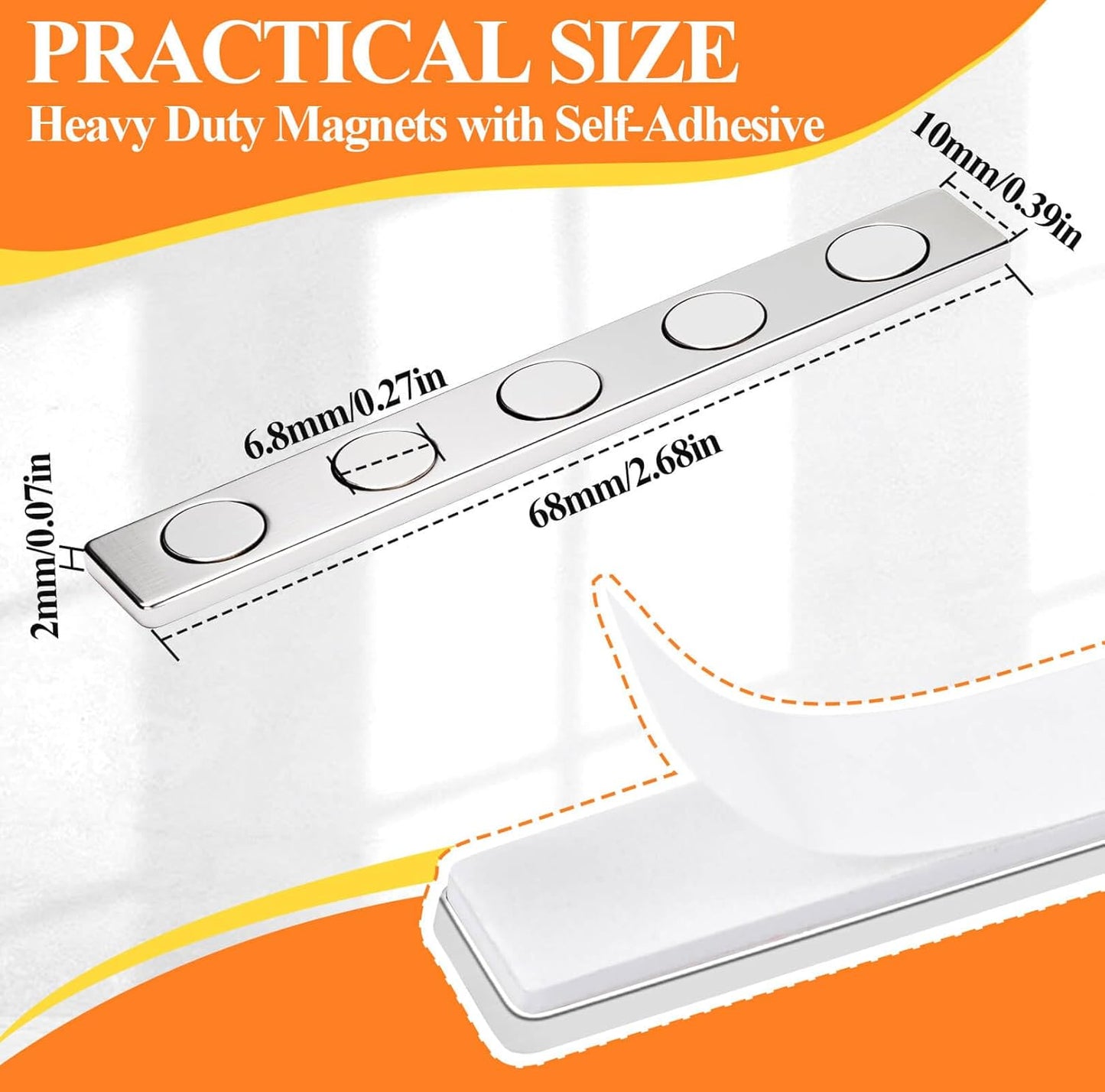 MIN CI 30X10X3mm Rare Earth Magnets Strip, Pack of 26
