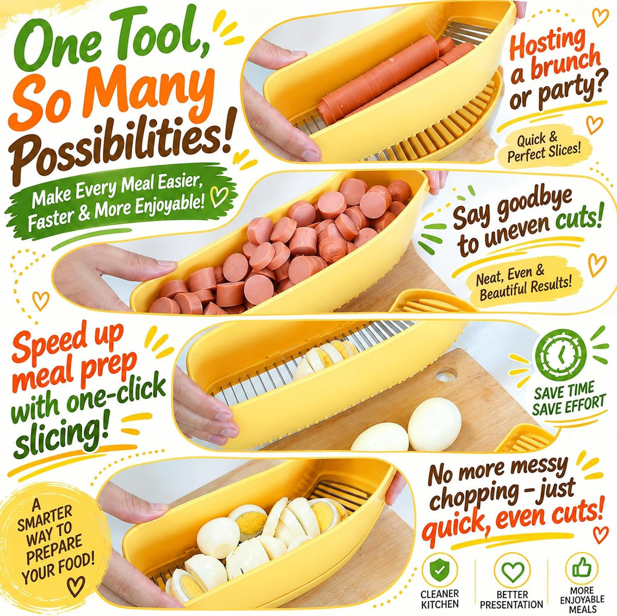 Extra Large Banana Slicer with 304 Stainless Steel Blade,Spam Slicer