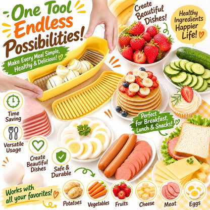 Extra Large Banana Slicer with 304 Stainless Steel Blade,Spam Slicer