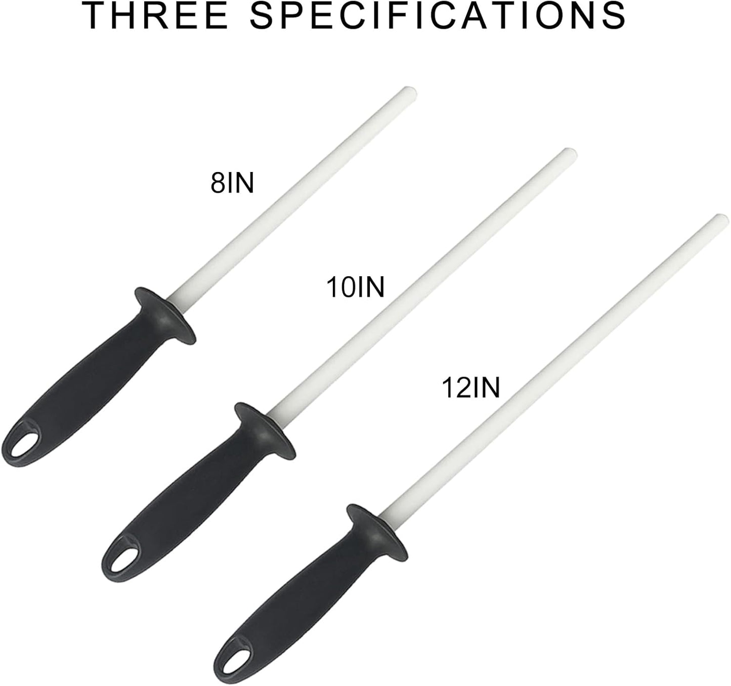 Ceramic Cutter Sharpener Honing Rod Professional Sharpening Tool Stick Ceramic Rod for Kitchen Professional Sharpening Tool