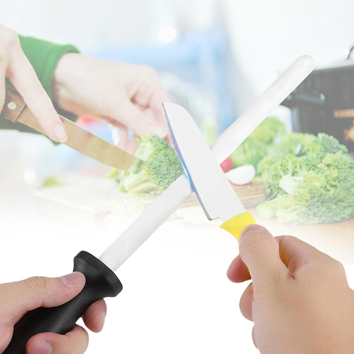 Ceramic Cutter Sharpener Honing Rod Professional Sharpening Tool Stick Ceramic Rod for Kitchen Professional Sharpening Tool