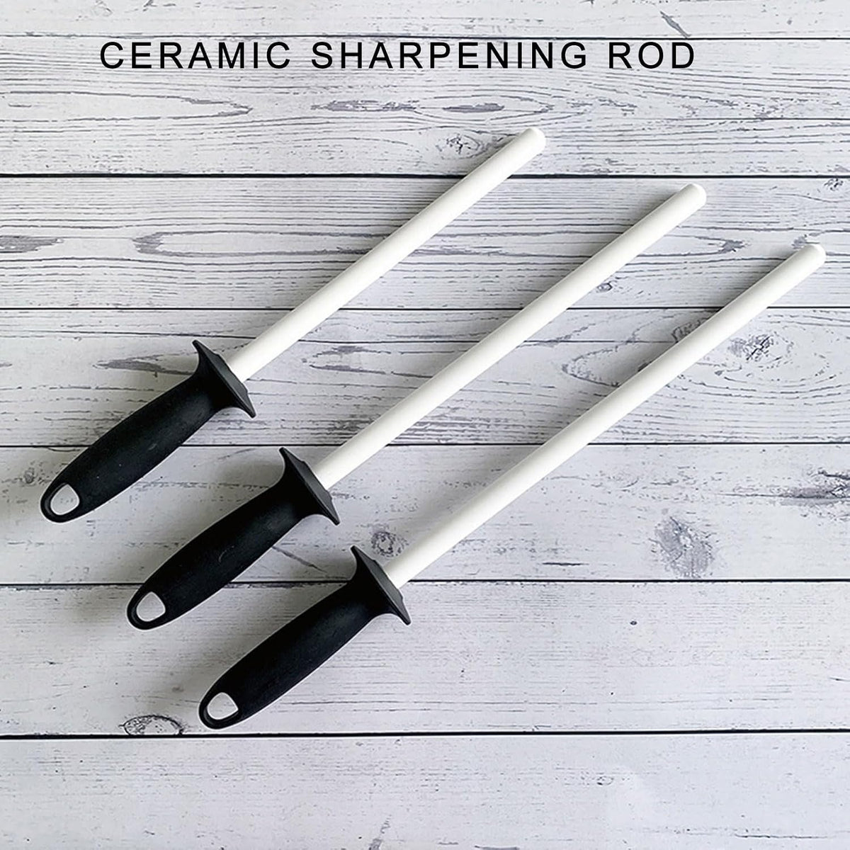 Ceramic Cutter Sharpener Honing Rod Professional Sharpening Tool Stick Ceramic Rod for Kitchen Professional Sharpening Tool