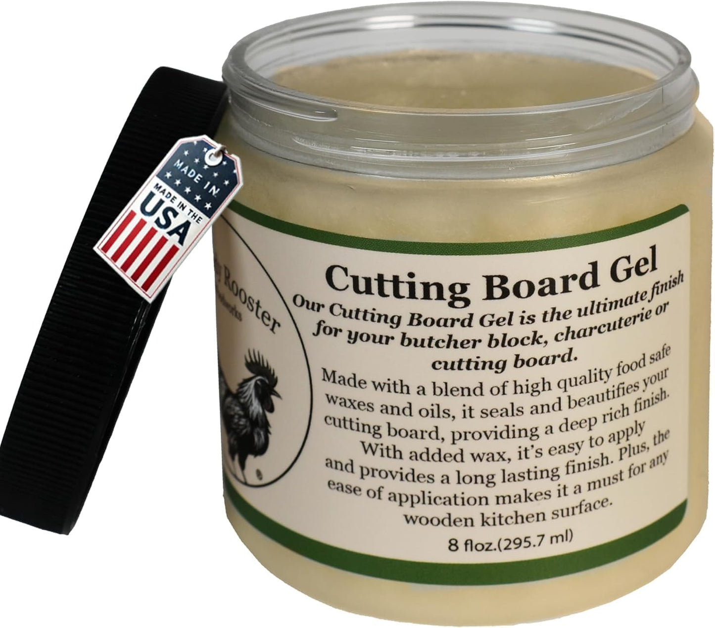 Cutting Board Gel, Beeswax and Mineral Oil, 8 fl.oz | Beeswax and Mineral Oil Treatment, Food Grade, Butcher Block Conditioner, Cutting Board & Charcuterie Board Wax, USA Made