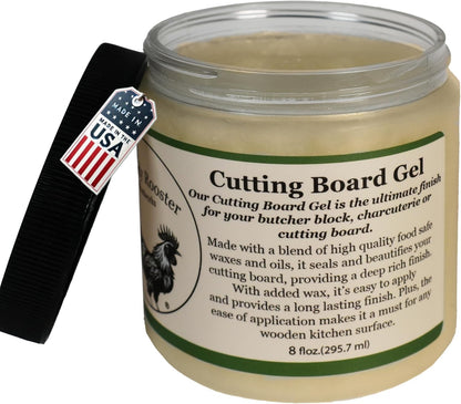 Cutting Board Gel, Beeswax and Mineral Oil, 8 fl.oz | Beeswax and Mineral Oil Treatment, Food Grade, Butcher Block Conditioner, Cutting Board & Charcuterie Board Wax, USA Made