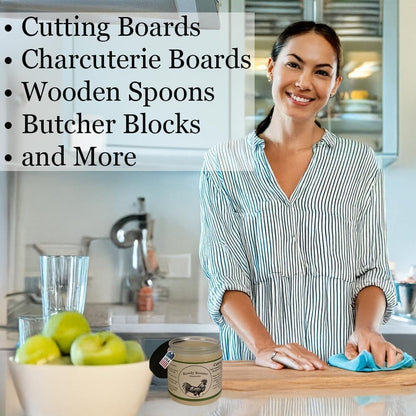 Cutting Board Gel, Beeswax and Mineral Oil, 8 fl.oz | Beeswax and Mineral Oil Treatment, Food Grade, Butcher Block Conditioner, Cutting Board & Charcuterie Board Wax, USA Made