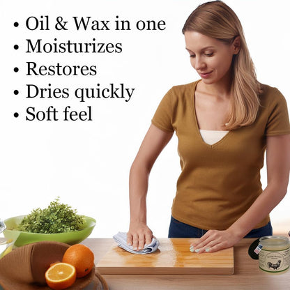 Cutting Board Gel, Beeswax and Mineral Oil, 8 fl.oz | Beeswax and Mineral Oil Treatment, Food Grade, Butcher Block Conditioner, Cutting Board & Charcuterie Board Wax, USA Made
