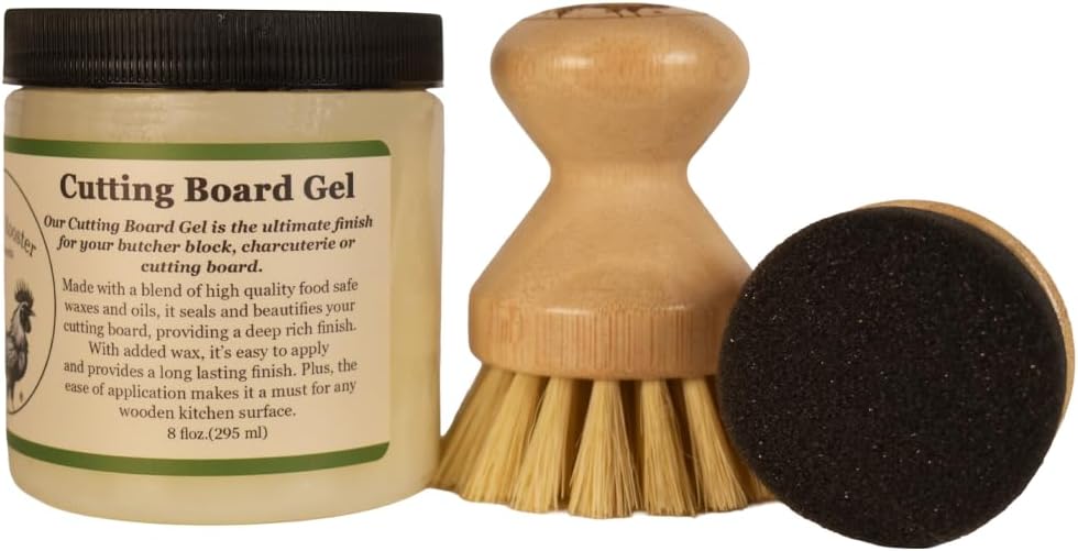 Cutting Board Gel, Beeswax and Mineral Oil, 8 fl.oz | Beeswax and Mineral Oil Treatment, Food Grade, Butcher Block Conditioner, Cutting Board & Charcuterie Board Wax, USA Made