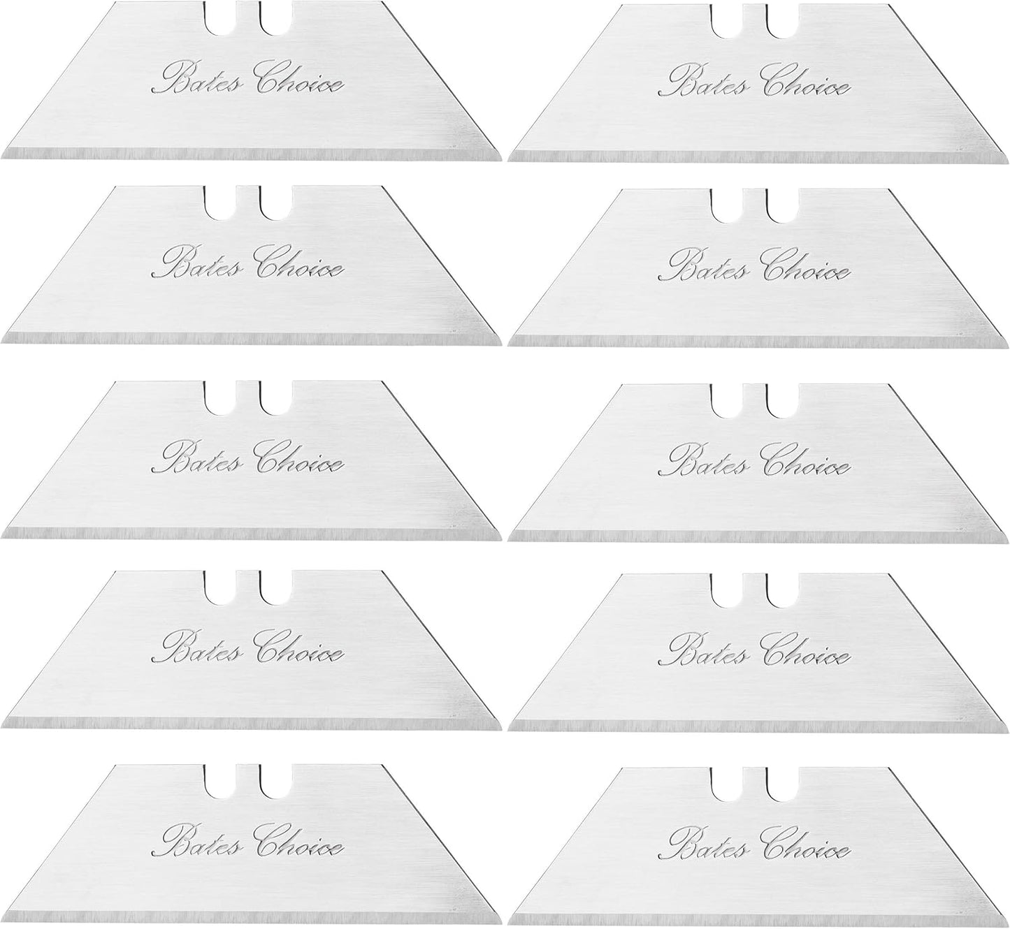 Bates- Utility Knife Blades, Serrated Edge, 60 Pack, Silver, Carbon Steel, Replacement Blade for Box Cutters