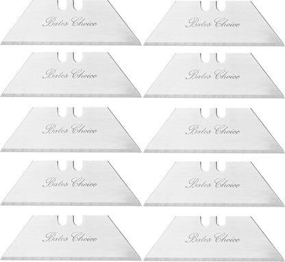 Bates- Utility Knife Blades, Serrated Edge, 60 Pack, Silver, Carbon Steel, Replacement Blade for Box Cutters