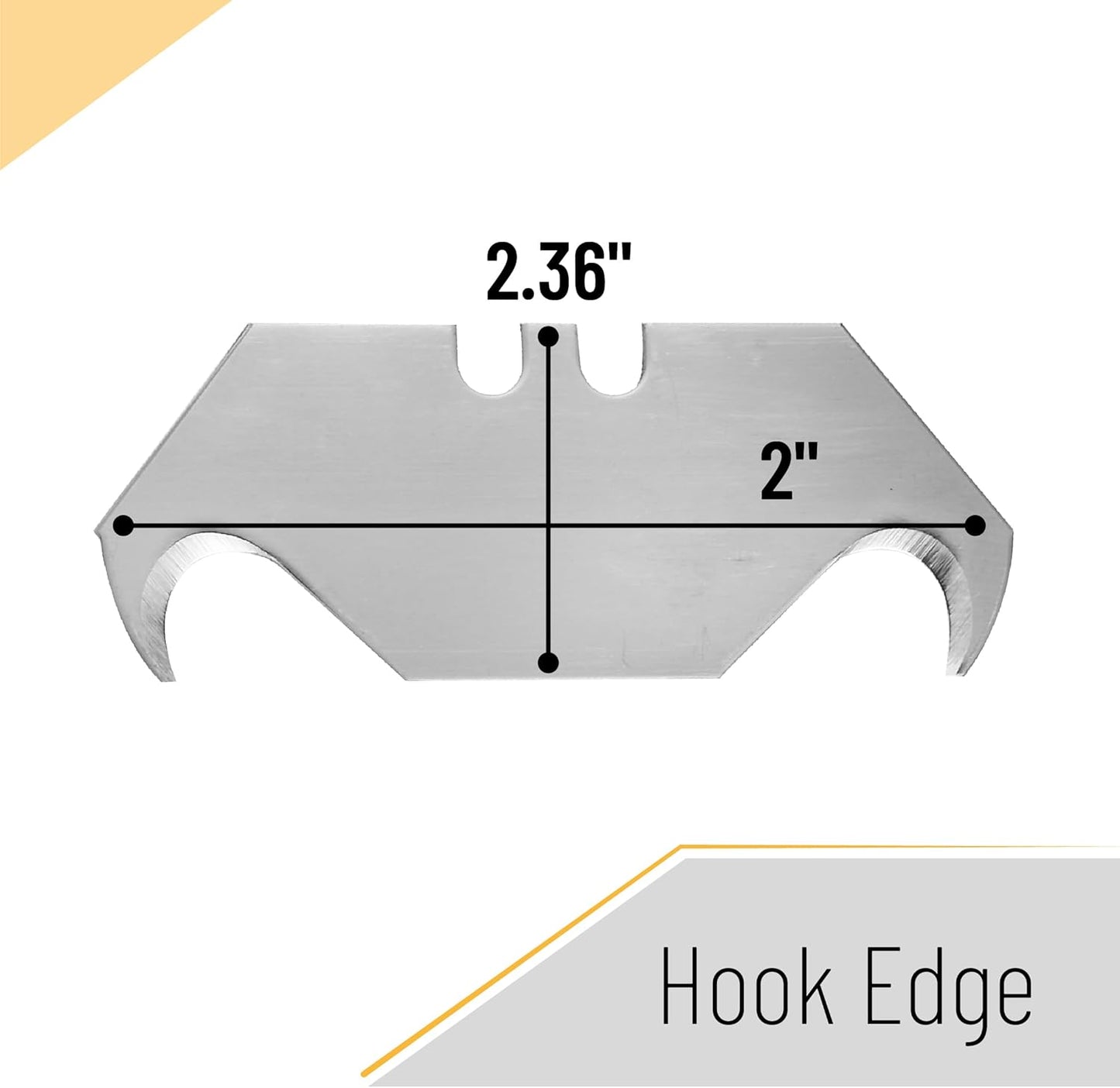 Bates- Utility Knife Blades, Serrated Edge, 60 Pack, Silver, Carbon Steel, Replacement Blade for Box Cutters