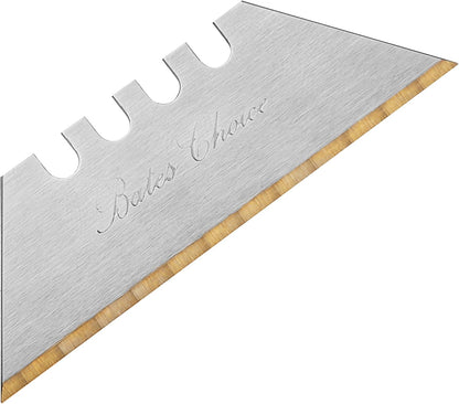 Bates- Utility Knife Blades, Serrated Edge, 60 Pack, Silver, Carbon Steel, Replacement Blade for Box Cutters
