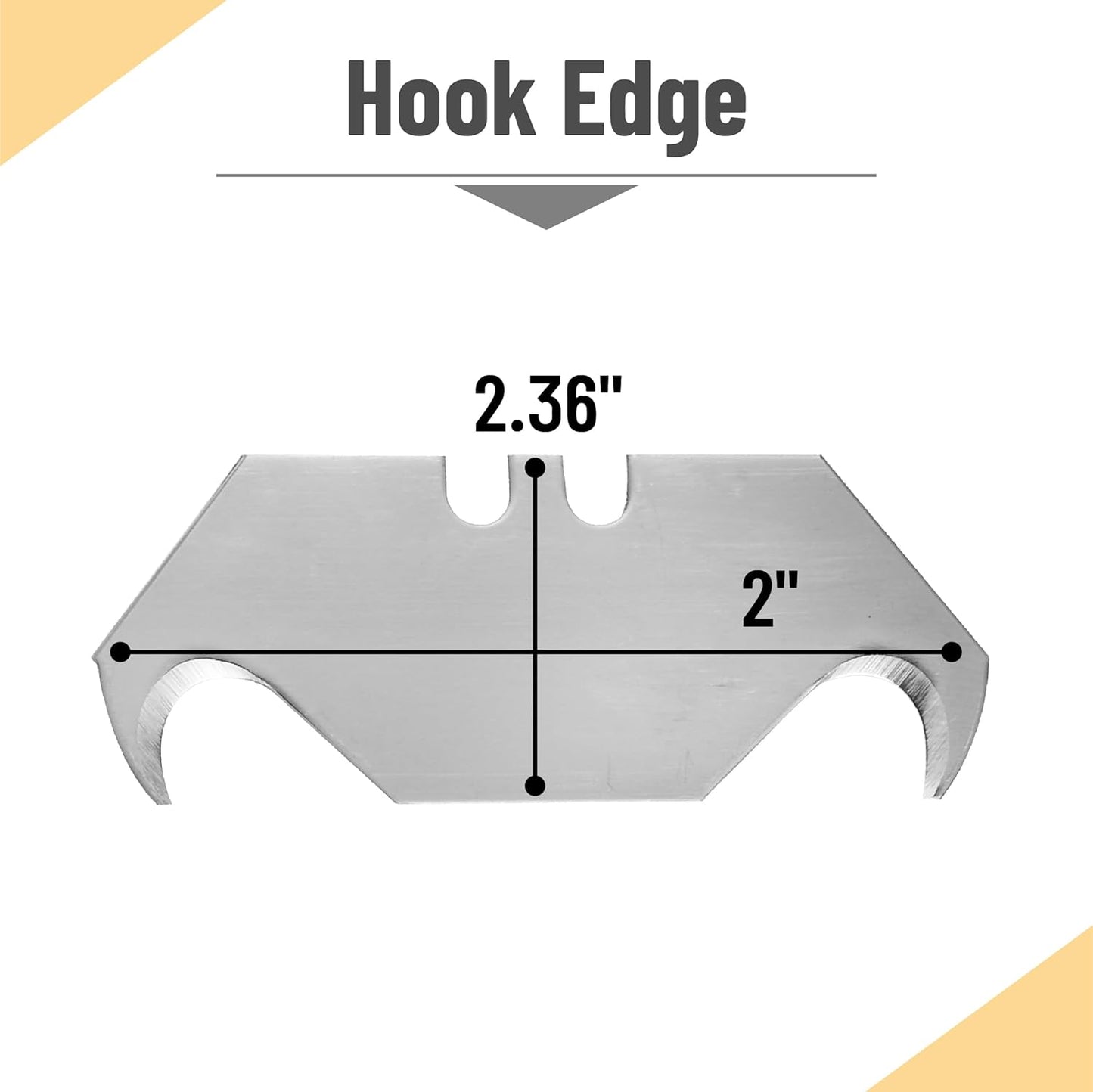 Bates- Utility Knife Blades, Serrated Edge, 60 Pack, Silver, Carbon Steel, Replacement Blade for Box Cutters