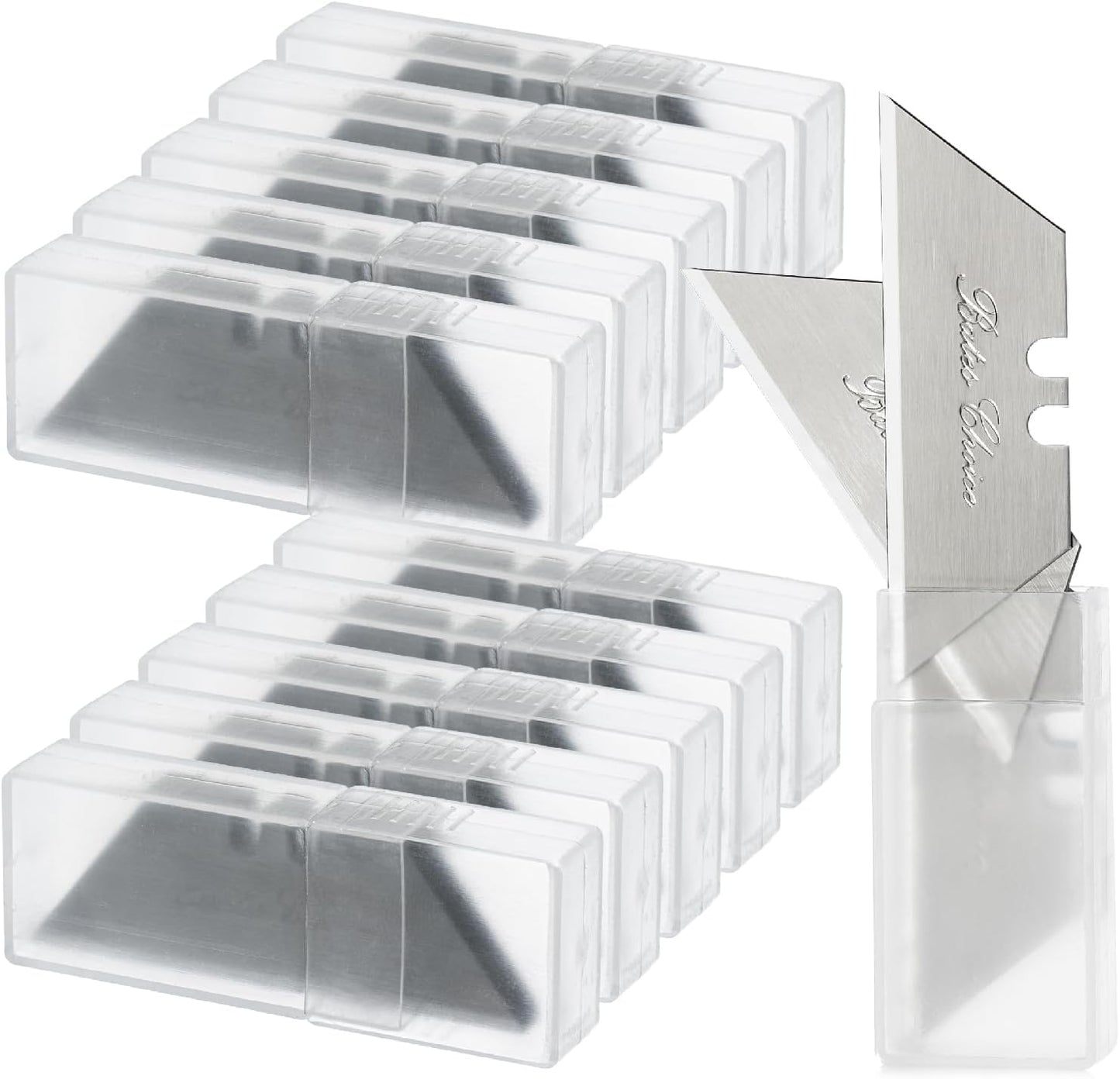 Bates- Utility Knife Blades, Serrated Edge, 60 Pack, Silver, Carbon Steel, Replacement Blade for Box Cutters