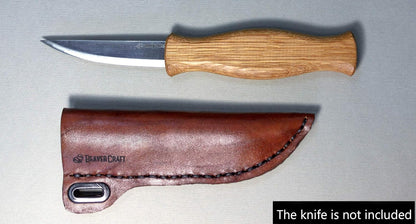 Knife Leather Sheath SH1 6" x 2.4" - Genuine Leather Case for Fixed Blade Knives - Brown Knife Sheath - Knives Holster Fits up to 3.5"