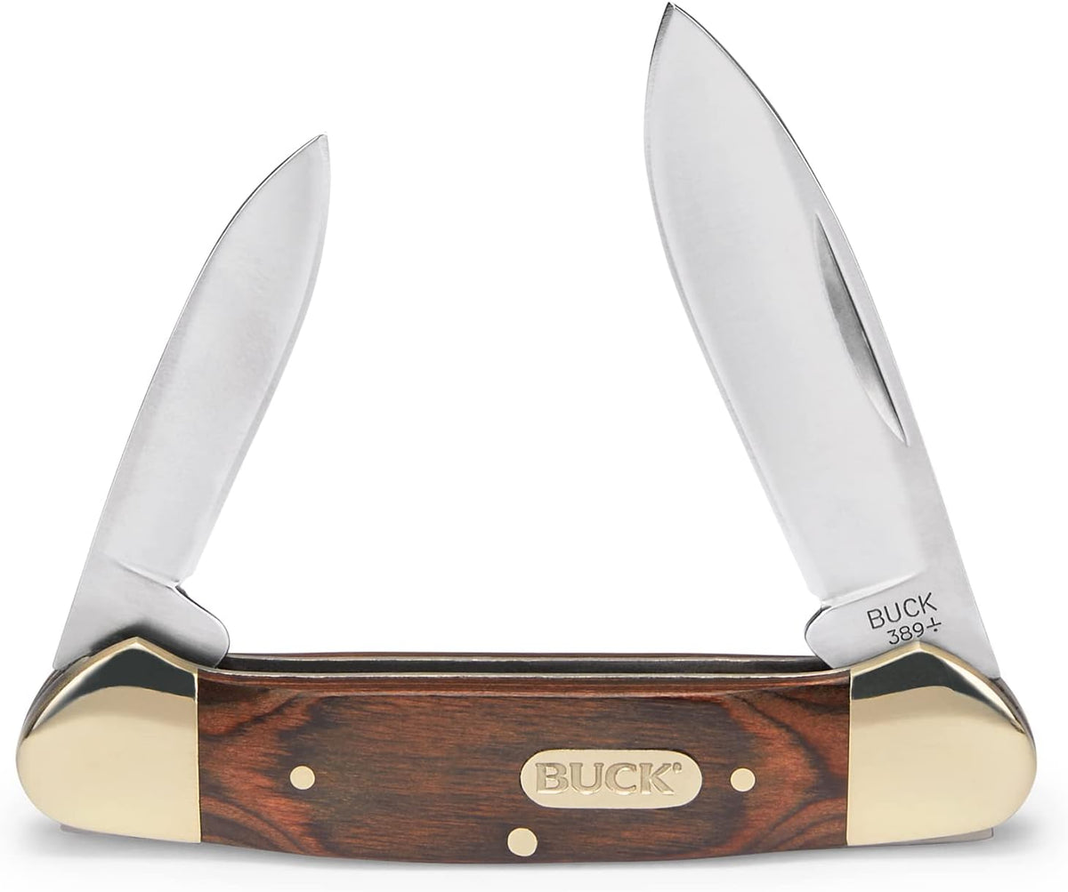 389 Canoe 2-Blade Folding Pocket Knife, Burlwood, 2.7 oz