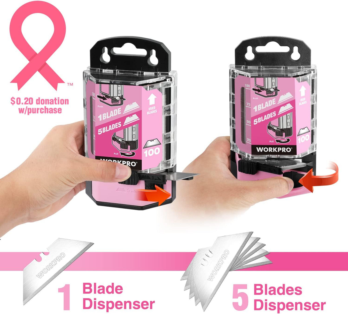 100-Pack Utility Knife Blades