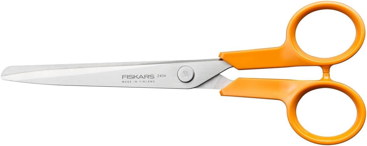 Classic Kitchen Scissors, Serrated Blades, Right-Handed use, Total Length: 18.7 cm, Improved Torx Screw and More Ergonomic Handle, Quality Steel/Plastic, Orange, 1075051