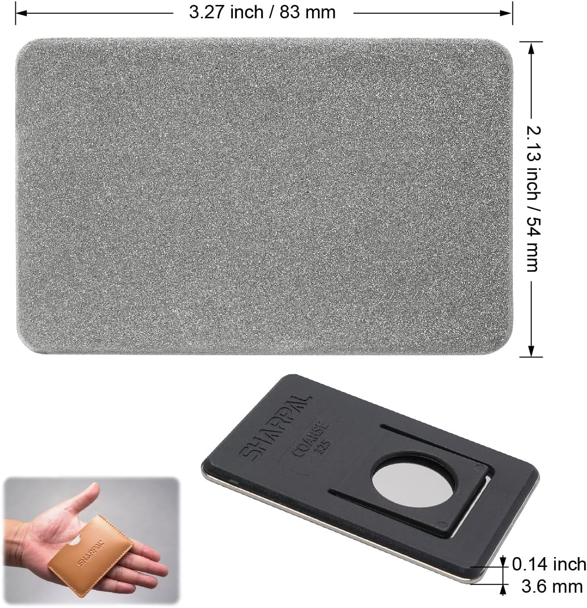 113N Credit Card-Sized Diamond Sharpening Stone, Coarse 325 Grit | Pocket Knife & Tool Sharpener, Portable and Convenient, On-the-Go Use