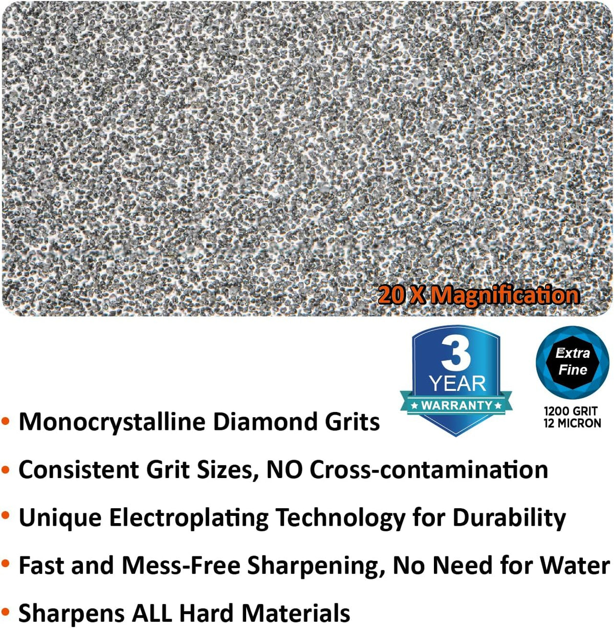 113N Credit Card-Sized Diamond Sharpening Stone, Coarse 325 Grit | Pocket Knife & Tool Sharpener, Portable and Convenient, On-the-Go Use