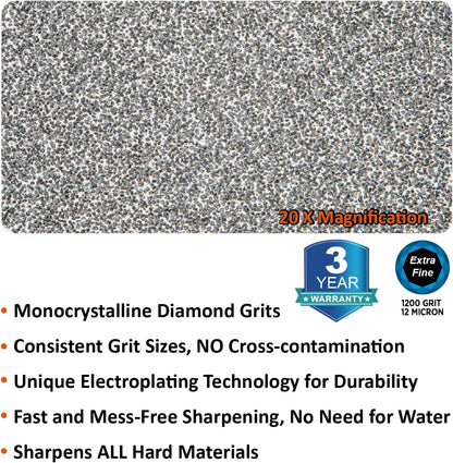 113N Credit Card-Sized Diamond Sharpening Stone, Coarse 325 Grit | Pocket Knife & Tool Sharpener, Portable and Convenient, On-the-Go Use