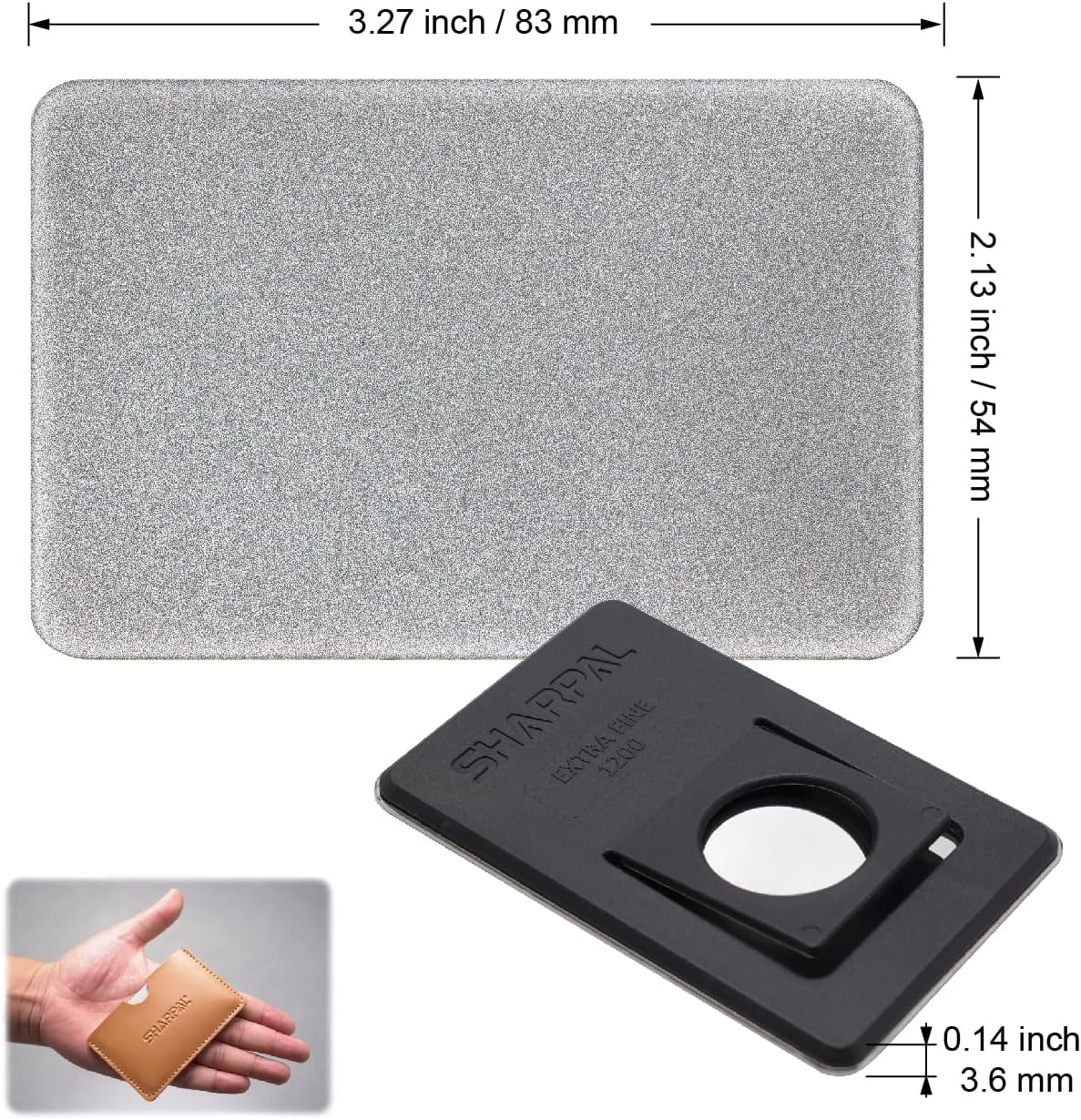 113N Credit Card-Sized Diamond Sharpening Stone, Coarse 325 Grit | Pocket Knife & Tool Sharpener, Portable and Convenient, On-the-Go Use